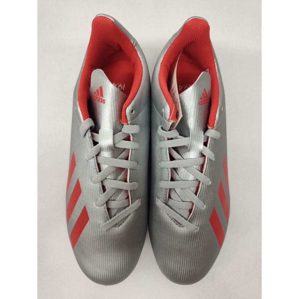 Adidas Kids' X 19.4 FxG Outdoor Soccer Cleats F35362 Silver Metallic Red Sz 4.5 - Picture 4 of 9